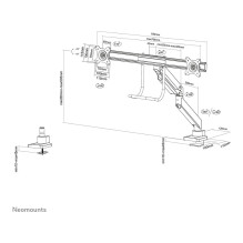 Neomounts NM-D775DXWHITE monitor mount / stand