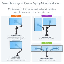 StarTech.com 3MP2AG-MONITOR-ARM monitor mount / stand