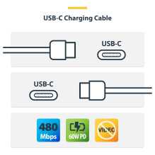 „StarTech.com“ USB2CC1MNCWHE USB kabelis