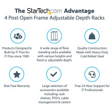 „StarTech.com“ 4POSTrack42 stovo spintelė „StarTech.com“ 4POSTrack42 stovo spintelė