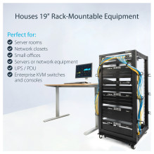 „StarTech.com“ 4POSTrack25U stovo spintelė „StarTech.com“ 4POSTrack25U stovo spintelė