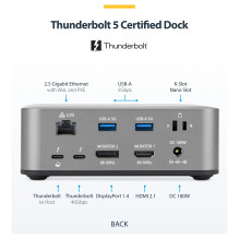 „StarTech.com“ 215UE-TB5USB4DOCK nešiojamojo kompiuterio dokas / prievadų replikatorius