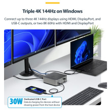 „StarTech.com“ 215UE-TB5USB4DOCK nešiojamojo kompiuterio dokas / prievadų replikatorius