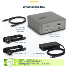 StarTech.com 215UE-TB5USB4DOCK laptop dock / port replicator