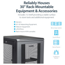 StarTech.com RK1833BKM rack cabinet