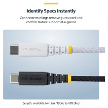 StarTech.com USB2CC2MNCBRWH USB cable StarTech.com USB2CC2MNCBRWH USB cable