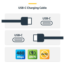 StarTech.com USB2CC1MNCBRWH USB cable StarTech.com USB2CC1MNCBRWH USB cable