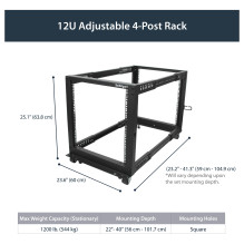 StarTech.com 4POSTRACK12U rack cabinet
