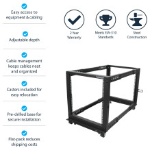 „StarTech.com“ 4POSTrack12U stovo spintelė