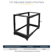 StarTech.com 4POSTRACK12U rack cabinet