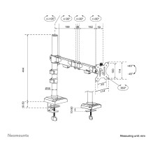 Neomounts DS60-600BL1 monitor mount / stand