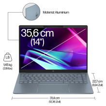 HP Pavilion Plus 14" 2.8K IPS Core Ultra 7 155Hz 32GB / 512GB SSD Win11 14-ew1172ng nešiojamas kompiuteris HP Pavilion Plus 14" 2.8K IPS Core Ultra 7 155Hz 32GB / 512GB SSD Win11 14-ew1172ng nešiojamas kompiuteris