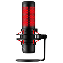 „HyperX QuadCast“ – USB mikrofonas (juodas-raudonas) – raudonas apšvietimas