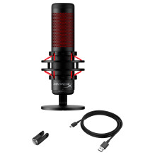 HyperX QuadCast - USB Microphone (Black-Red) - Red Lighting HyperX QuadCast - USB Microphone (Black-Red) - Red Lighting