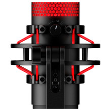 „HyperX QuadCast“ – USB mikrofonas (juodas-raudonas) – raudonas apšvietimas