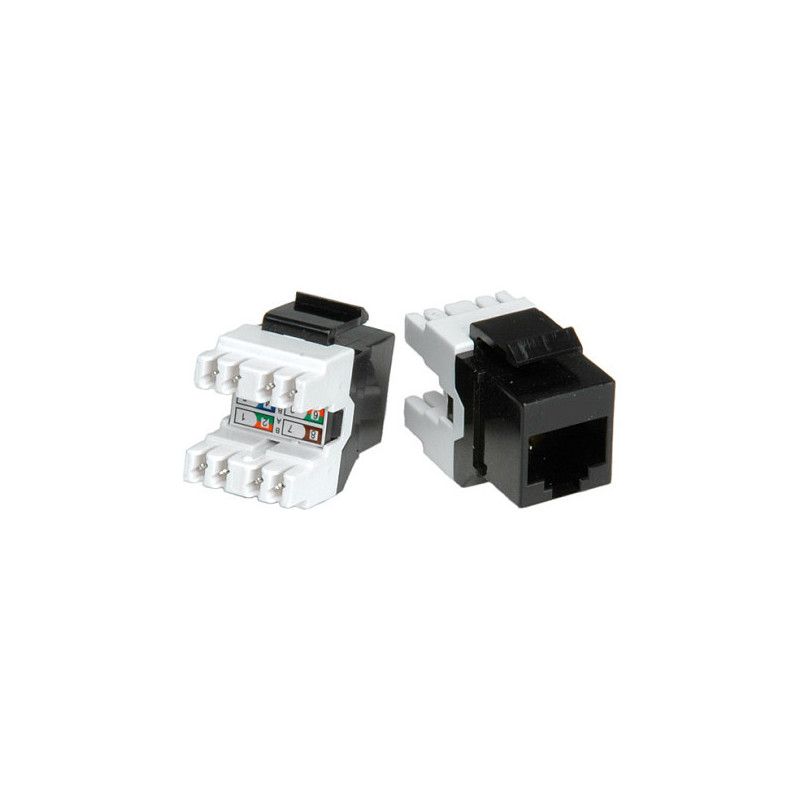 ROLINE Cat.5e Keystone Jack, RJ-45, unshielded black
