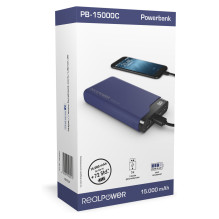 RealPower PB-15000C tamsiai mėlyna RealPower PB-15000C tamsiai mėlyna