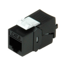 ROLINE Cat.6 / Class E Keystone Jack, RJ-45, unshielded, toolless, black