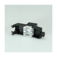 ROLINE Cat.6 / Class E Keystone Jack, RJ-45, unshielded, toolless, black