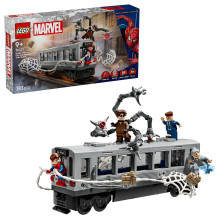 LEGO Žmogaus-voro ir Doko Oko metro traukinio scena