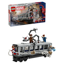 LEGO Žmogaus-voro ir Doko Oko metro traukinio scena