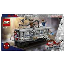 LEGO Žmogaus-voro ir Doko Oko metro traukinio scena