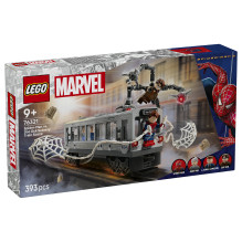 LEGO Žmogaus-voro ir Doko Oko metro traukinio scena