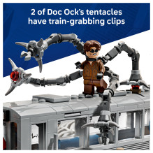 LEGO Žmogaus-voro ir Doko Oko metro traukinio scena