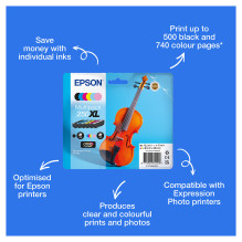 Epson 250XL Violin Claria Photo HD ink cartridge Epson 250XL Violin Claria Photo HD ink cartridge