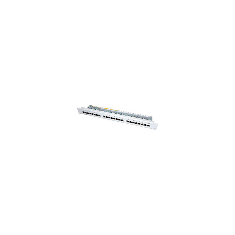 VALUE Cat.5e Patch Panel 24P, STP, light grey