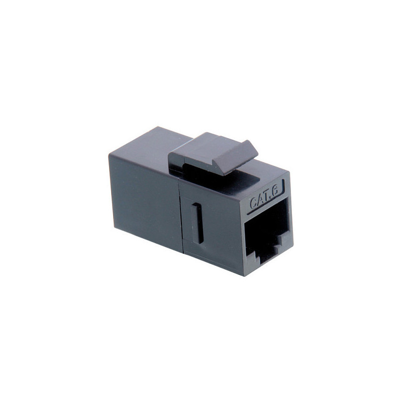 VALUE RJ-45 Keystone modulinė jungtis, Cat.6, neekranuota, juoda