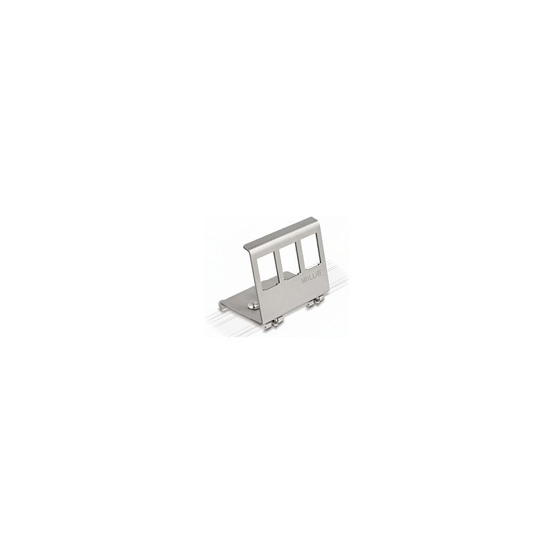 VALUE DIN rail adapter, unpopulated, for 3 Keystones