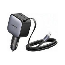 UGREEN Nexode EC603 90W 3-in-1 Car Charger, 1x USB-C, 1x USB-A, 1x extendable USB-C cable (70cm), QC 3.0, PD 3.0