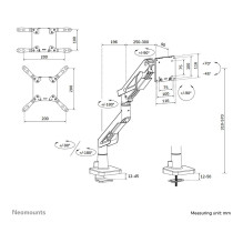 Neomounts DS70-256BL1 monitor mount / stand