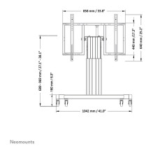 „Neomounts PLASMA-M2550TBLACK“ multimedijos vežimėlis / stovas „Neomounts PLASMA-M2550TBLACK“ multimedijos vežimėlis / stovas