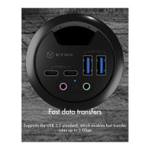 ICY BOX IB-HUB1403B socket-outlet