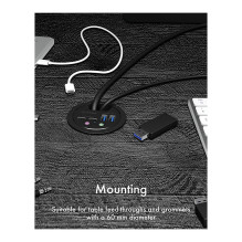 ICY BOX IB-HUB1403B socket-outlet