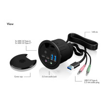 ICY BOX IB-HUB1403B socket-outlet