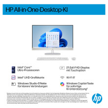 Daugiafunkcis kompiuteris HP 27-cr2275ng CU7 255U / 16GB / 512SSD / W11 Home White