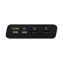 Išorinė baterija „Green Cell PowerPlay Ultra“ su 2xUSB ir 2xUSB-C įkrovikliais, 26800mAh, 128W, juoda Išorinė baterija „Green Cell PowerPlay Ultra“ su 2xUSB ir 2xUSB-C įkrovikliais, 26800mAh, 128W, juoda