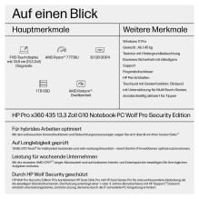 HP Pro x360 435 G10 AMD Ryzen 7 7730U 33,8 cm 13,3 colio FHD BV 400 Touch 2x16 GB 1 TB / PCIe NVMe / SSD UMA Wi-Fi 6E BT HP Pro x360 435 G10 AMD Ryzen 7 7730U 33,8 cm 13,3 colio FHD BV 400 Touch 2x16 GB 1 TB / PCIe NVMe / SSD UMA Wi-Fi 6E BT