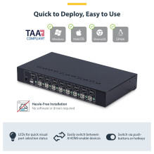 „StarTech.com“ R8AH202-KVM-SWITCH KVM komutatorius