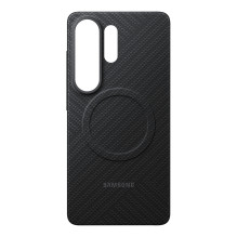 „Samsung M3“ anglies pluošto magnetinis juodas mobiliojo telefono dėklas