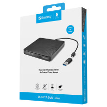 „Sandberg“ USB-C / A DVD disko optinis diskų įrenginys