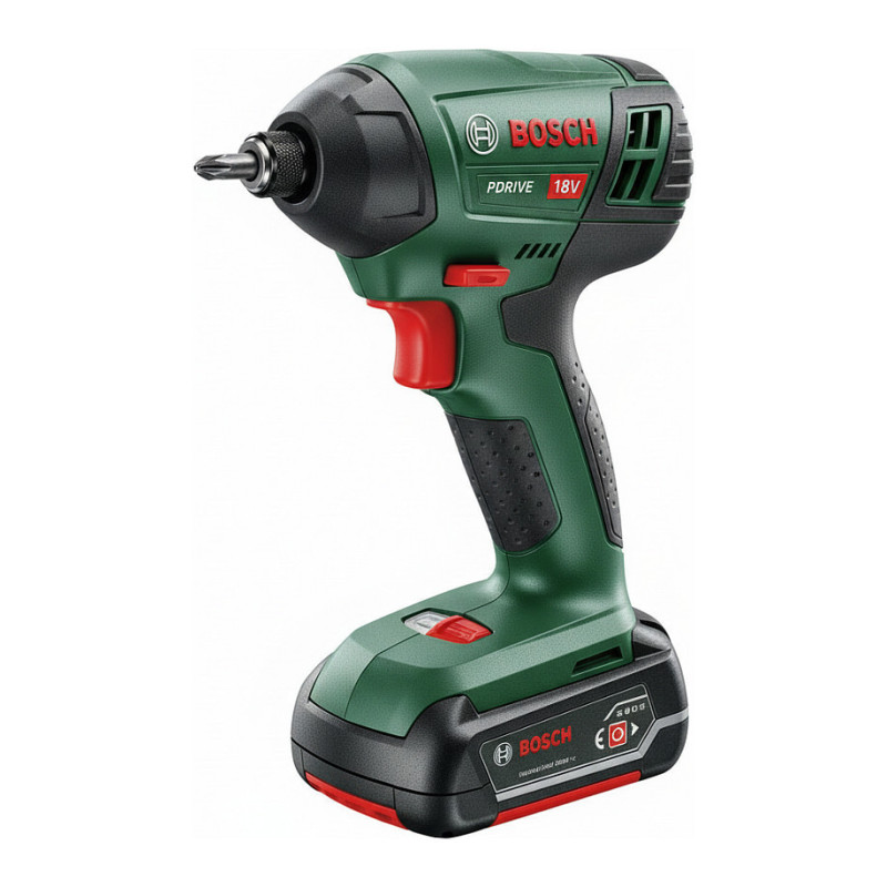 Powertools Cordless Impact Drill Driver AdvancedImpact 18 (green / black, 2x Li-ion battery 1.5Ah, case, POWER FOR ALL A