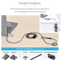 StarTech.com DUALKA10-LAPTOP-LOCK cable lock