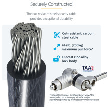 StarTech.com DUALKA10-LAPTOP-LOCK cable lock
