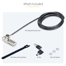 „StarTech.com DUALKA10-LAPTOP-LOCK“ kabelinė spyna
