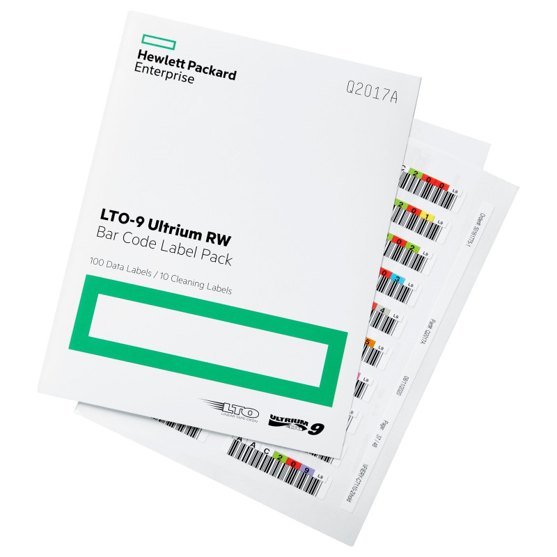 HPE LTO-9 Ultrium RW Bar Code Label Pack