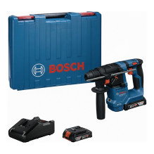 Akumuliatorinis perforatorius GBH 18V-18 Professional, 18 voltų (mėlynas / juodas, 2 x ličio jonų akumuliatoriai 2,0 Ah,